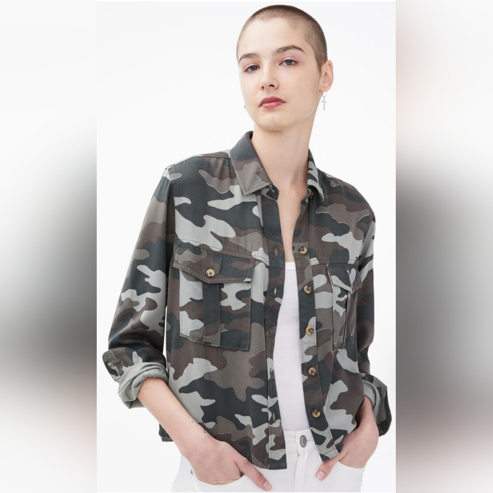 Aeropostale Green and Gray Utility Jacket
